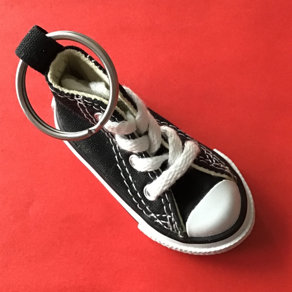 Converse Black Canvas High-Top Sneaker Keychain